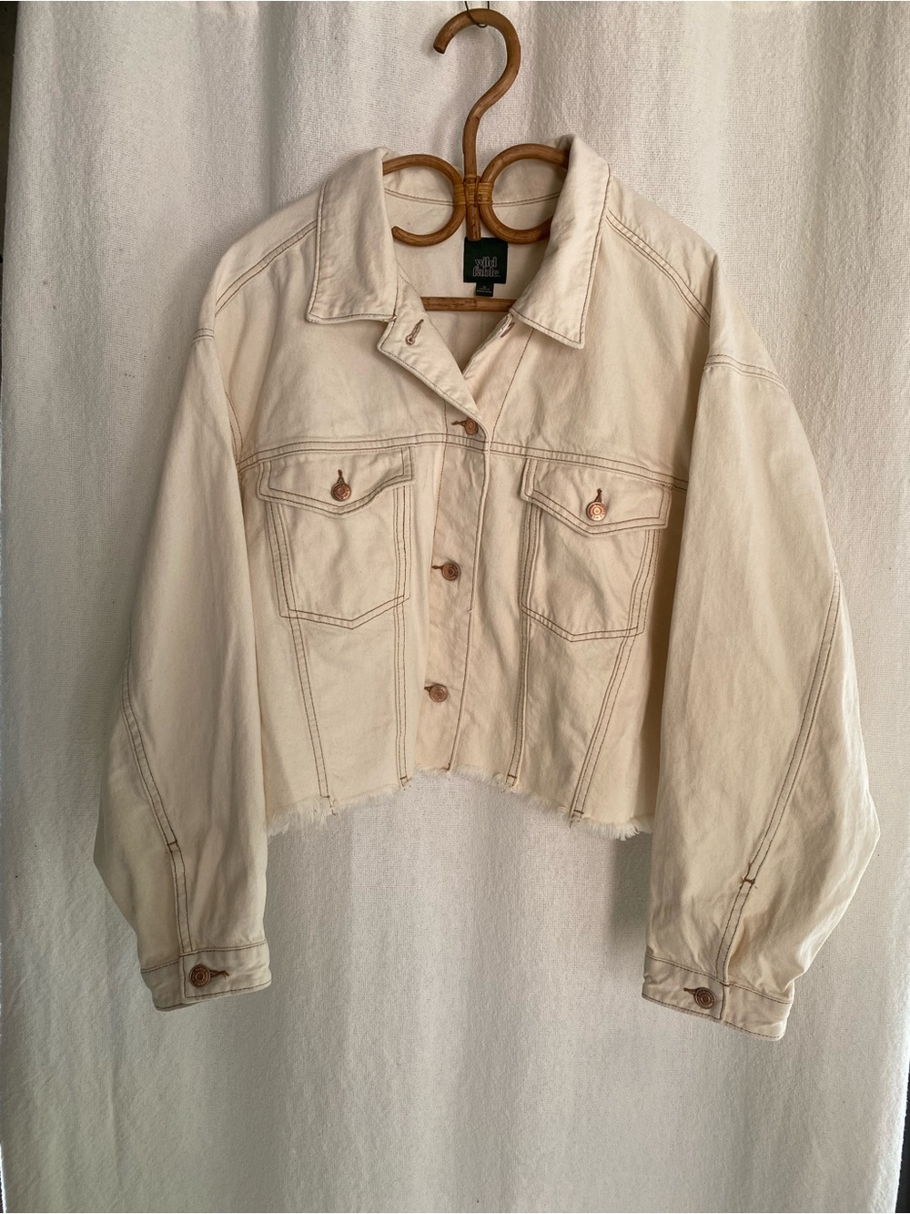 Wild Fable Women’s Denim Trucker Cropped Jacket Size XL NWT